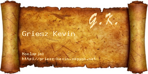 Griesz Kevin névjegykártya